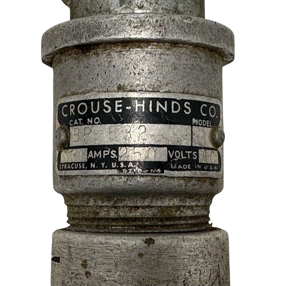 CROUSE-HINDS BP532 250V Cast Aluminum Plug W/ Cord Extension